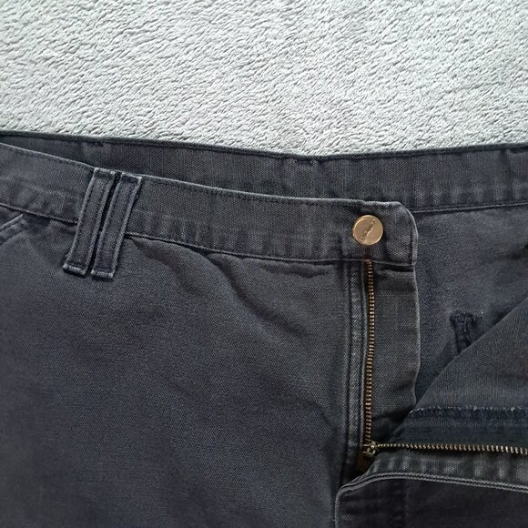 Vintage Carhartt B81 Canvas Cargo Shorts Men 41x8, Tag 44 Black Fade Utility - Picture 3 of 13
